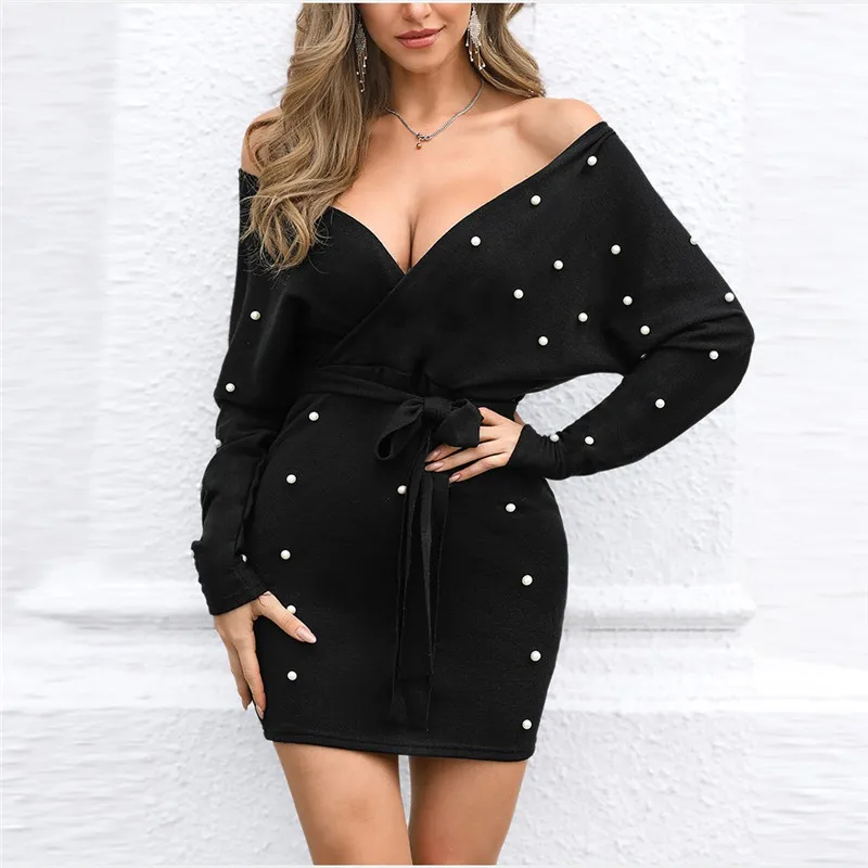 Женское облегающее платье сексуальное с глубоким v образным вырезом длинным