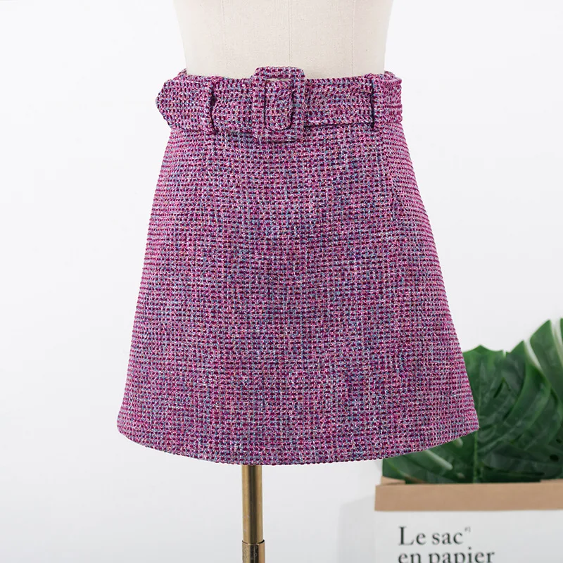 Комплект женский из двух предметов элегантный короткий пиджак с длинным рукавом