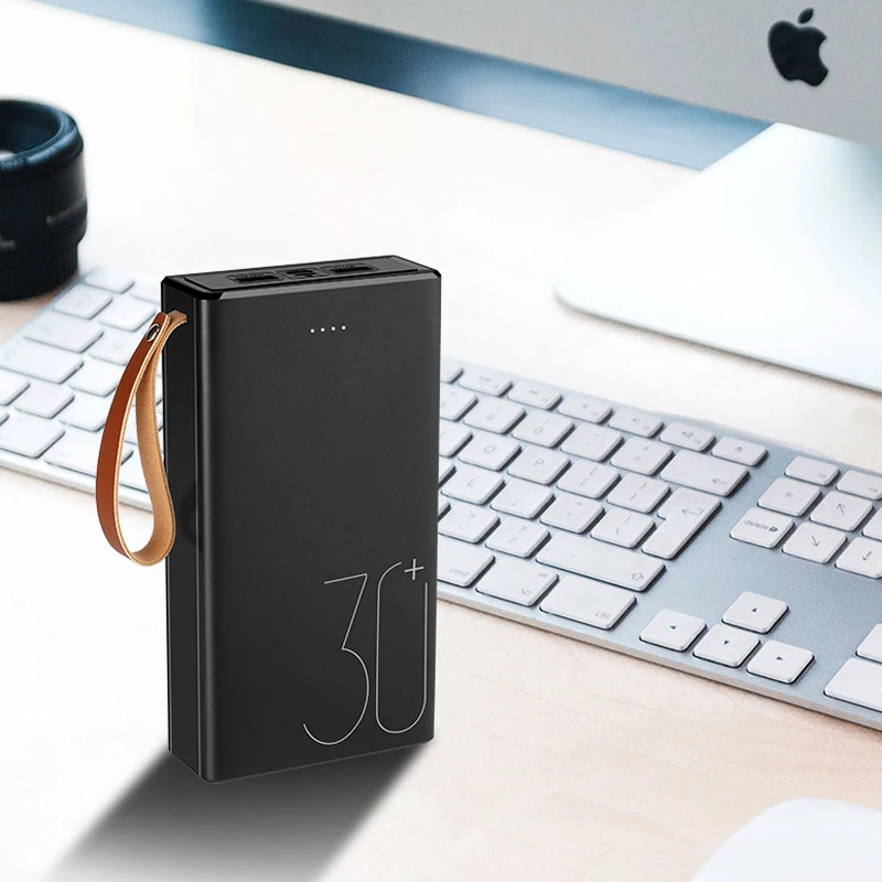 Внешний аккумулятор 30000 мАч Тип C Micro USB QC Быстрая Зарядка светодиодный дисплей