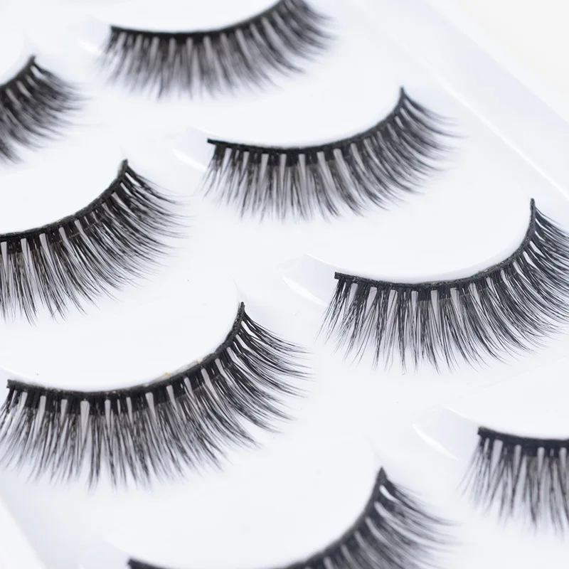 5 пар 3D норковые ресницы натуральные накладные драматический объем Накладные