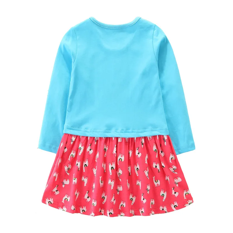 New Arrival Long Sleeve Girls Dresses Cotton Princess Alpaca Clothing For Autumn Spring Children Dress Fashion School Wear | Детская