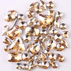 Набор серебряных крапанов, 50 искусственных форм, смешанные бокалы цвета шампанского, золотого цвета, с кристаллами, пришивные стразы, свадебное платье, сумка для обуви, отделка сделай сам