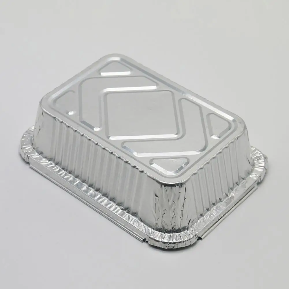 

50PCS Tin Carton Barbecue Aluminum Foil Lunch Box Disposable Lunch Box with Lid