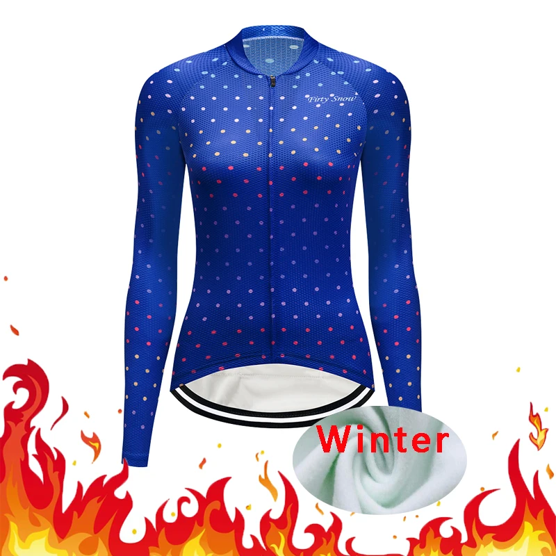 Женские зимние велосипедные рубашки с длинным рукавом теплая флисовая футболка