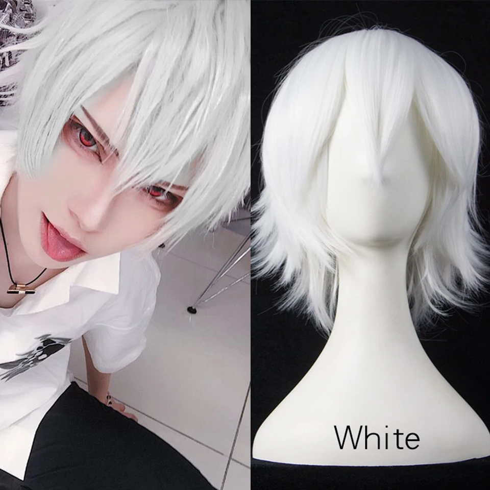 LUPU синтетические короткие парики для женщин Белый Фиолетовый Синий блонд желтый