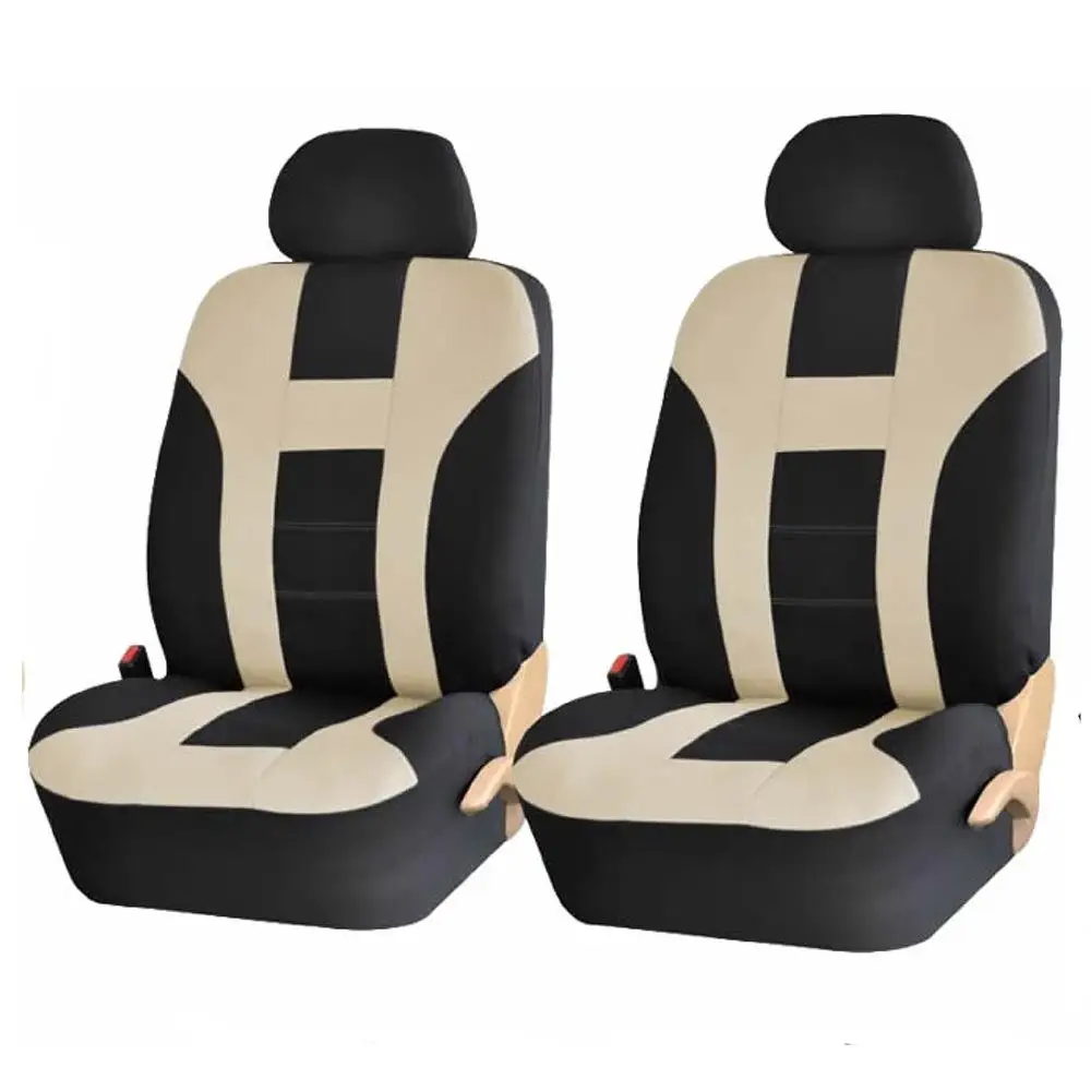 Black beige 4pcs set 9pcs/4pcs Car Seat Cover Universal Classic Fashion Style Seat Protector Four Seasons Car-styling Auto Interior Accessories - Название цвета: Black beige 4pcs set