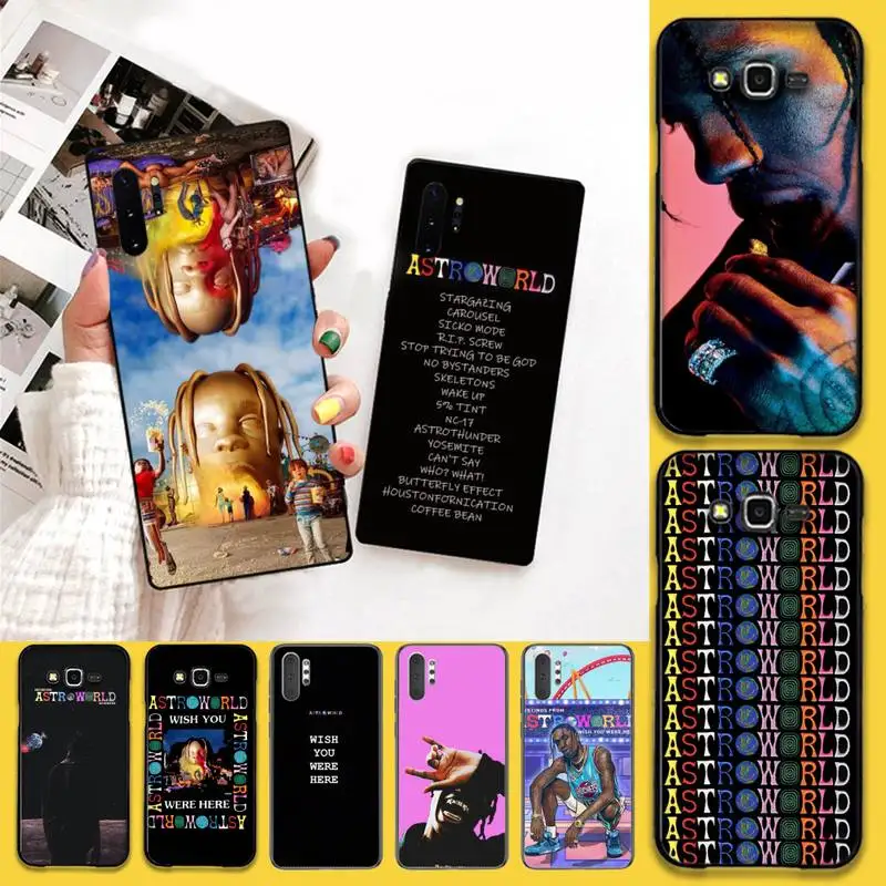 

travis scott astroworld TPU Soft Silicone Phone Case Cover For Samsung Note 7 8 9 10 Lite Plus Galaxy J7 J8 J6 Plus 2018 Prime