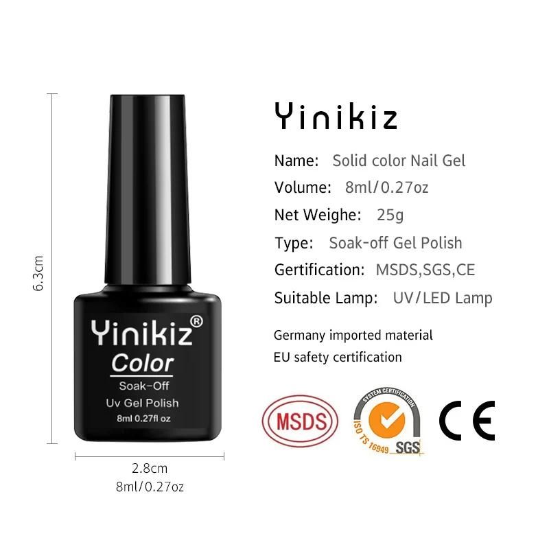 Yinikiz праймер верхнее покрытие набор гель лаков для ногтей UV LED розовая лампа