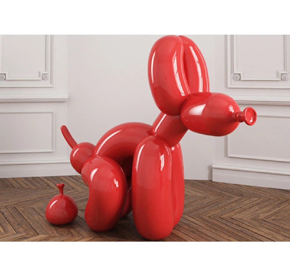 Hot! Newly Produced American Pop Art Resin Craft Balloons Dog Figurine Feces Dog Statue Balloon Dog Xmas, Valentine's Gift