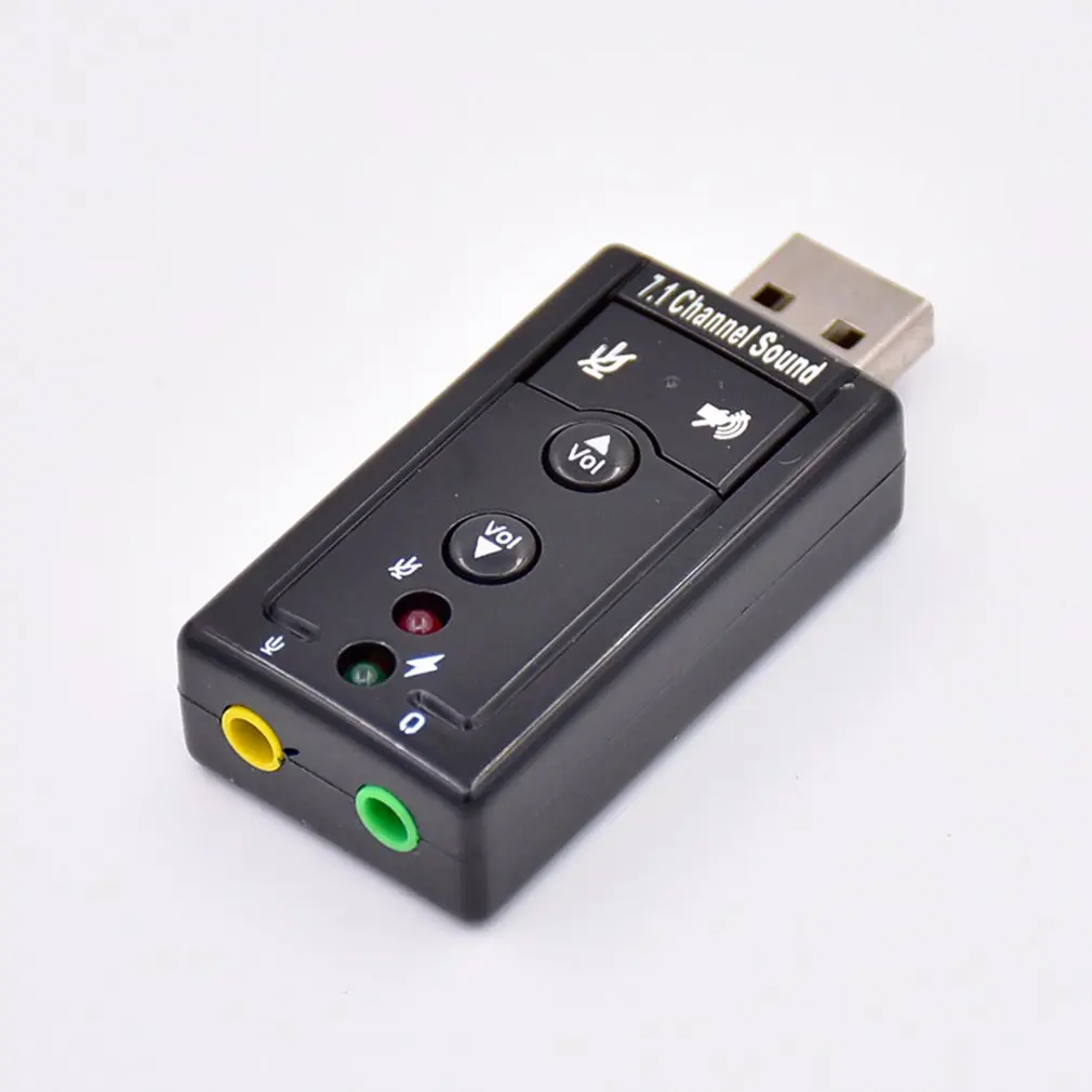 7 1 Внешняя USB звуковая карта к разъему 3 5 мм аудио адаптер для наушников