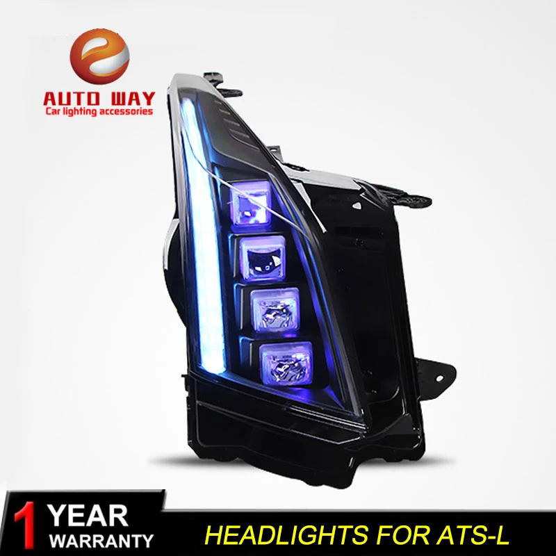 

Car stying Case For Cadillac ATS 2014-2018 Headlights LED/Xenon Low Beam High Beam LED daytime running light LED sequential