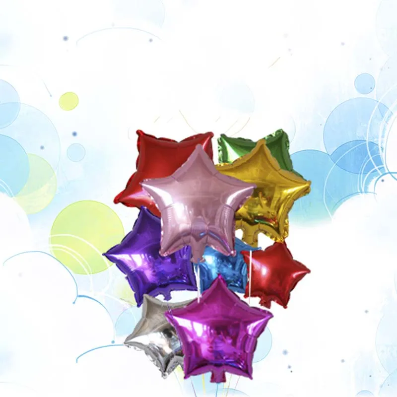10 дюймов алюминиевая мембрана пентаграмма труба фольги Воздушные шары воздушный