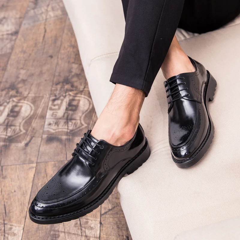 

British Style Leather Shoes Men outdoor Casual All Match Male Driving Shoes lace up oxfords Leisure Oxford Shoes For Men