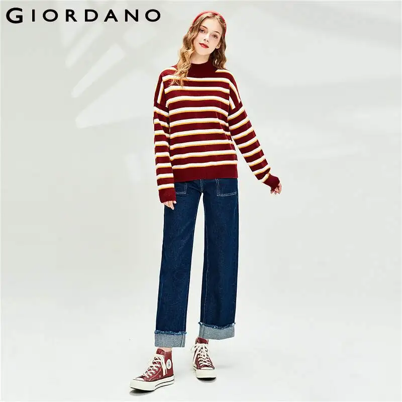 

Giordano Women Jeans Roll Up Cuffs Patch Pockets Demin Jeans Ankle Length Zip Fly Casual Pantalon Jean Femme 98410606
