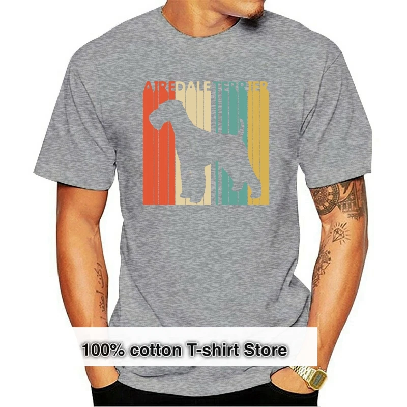 

Men t-shirt Vintage 1970s Airedale Terrier Dog Owner Gift tshirt Women t shirt