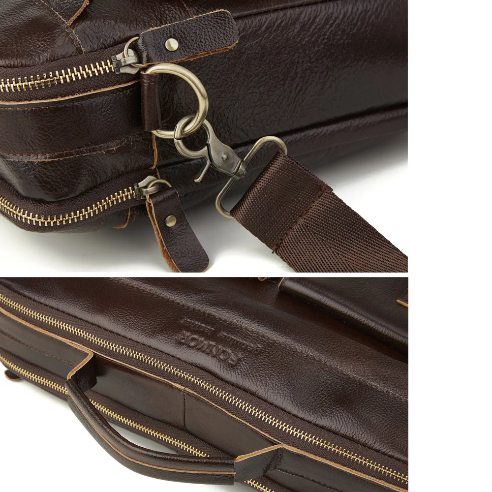 Мужской портфель из натуральной воловьей кожи деловая сумка для документов