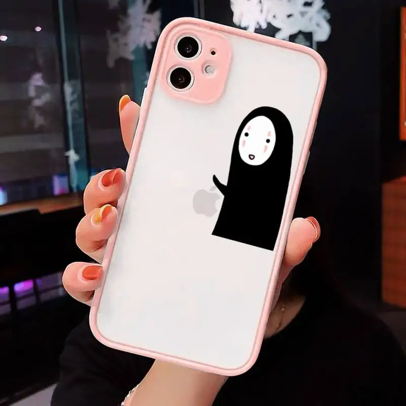 

Japan cartoon Totoro Spirited Away Phone Cases matte transparent For iphone 7 8 11 12 plus mini x xs xr pro max cover