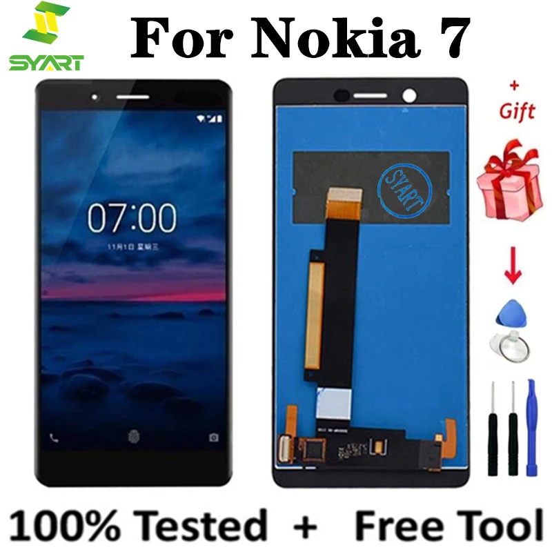 

For Nokia 7 LCD Display Touch Screen Digitizer 100% Tested Assembly Replacement Parts + Free Tool For Nokia7 N7 5.2" LCDs Screen
