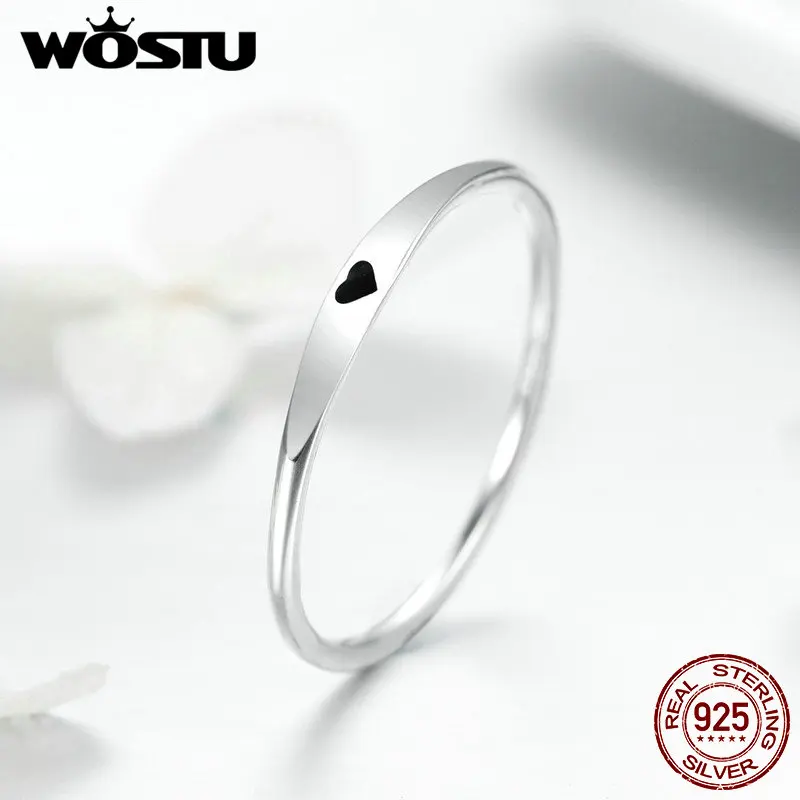 Женское кольцо WOSTU из 100% стерлингового серебра 925 пробы классическое Ювелирное