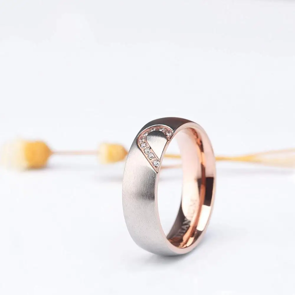 1 шт. титановые кольца с инкрустацией в форме сердца|titanium ring|couple ringsring for |