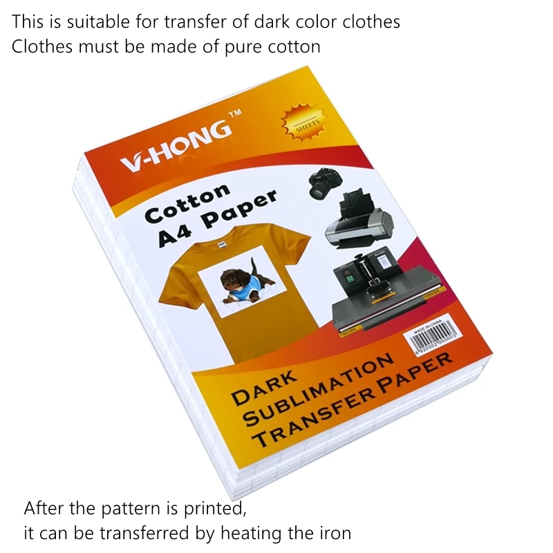 1000 листов хлопковая бумага а4 для футболок сублимационная горячего тиснения