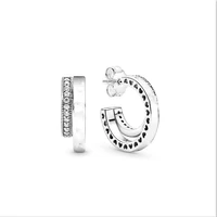 high quality 925 sterling silver earring blue pink fan statement pan earrings for women wedding party fashion jewelry