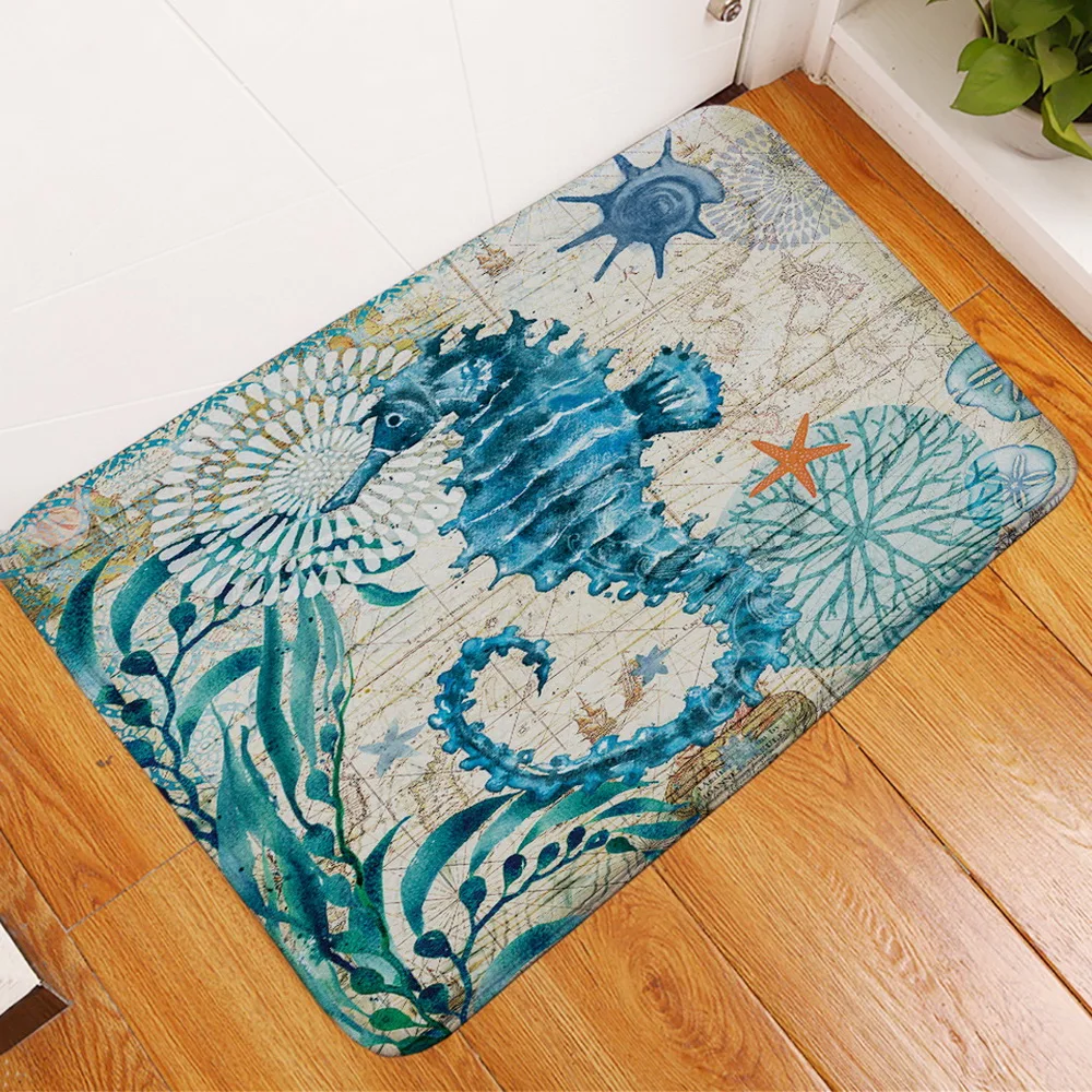 Коврик для ванной комнаты коврик нескользящий с рисунком осьминога крышка