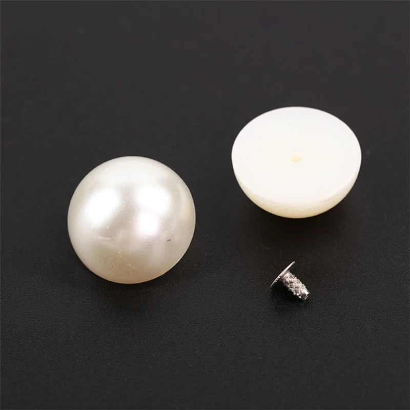 New Arrival DIY jewelry Decorative Accessories ABS Single Hole Semi-circle Pearl Bang Plastic Rivet For Fashion Earrings | Украшения и