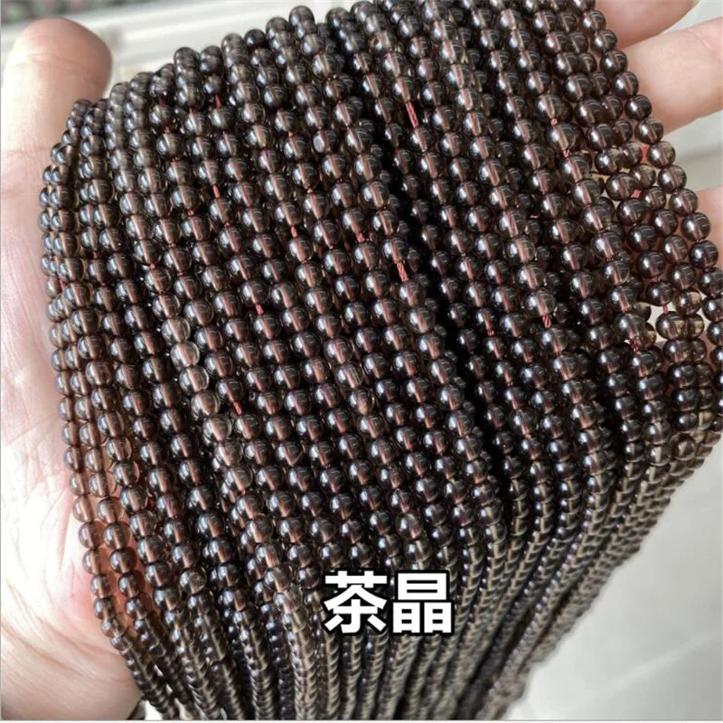 

Natural 4 6 8 10mm Gems Stone topazs Tea crystal Chrysanthemum stone Beads Loose Beads For DIY Making Jewelry Women Bracelet 15"