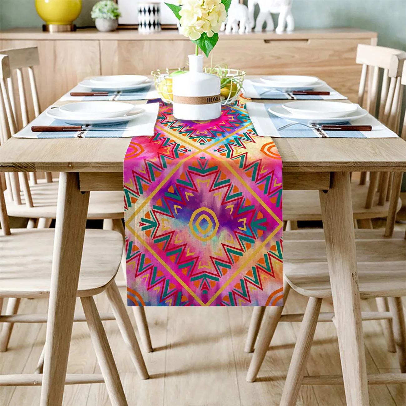 1 шт. галстук-краситель цвет Этнический узор современные настольные бегуны для