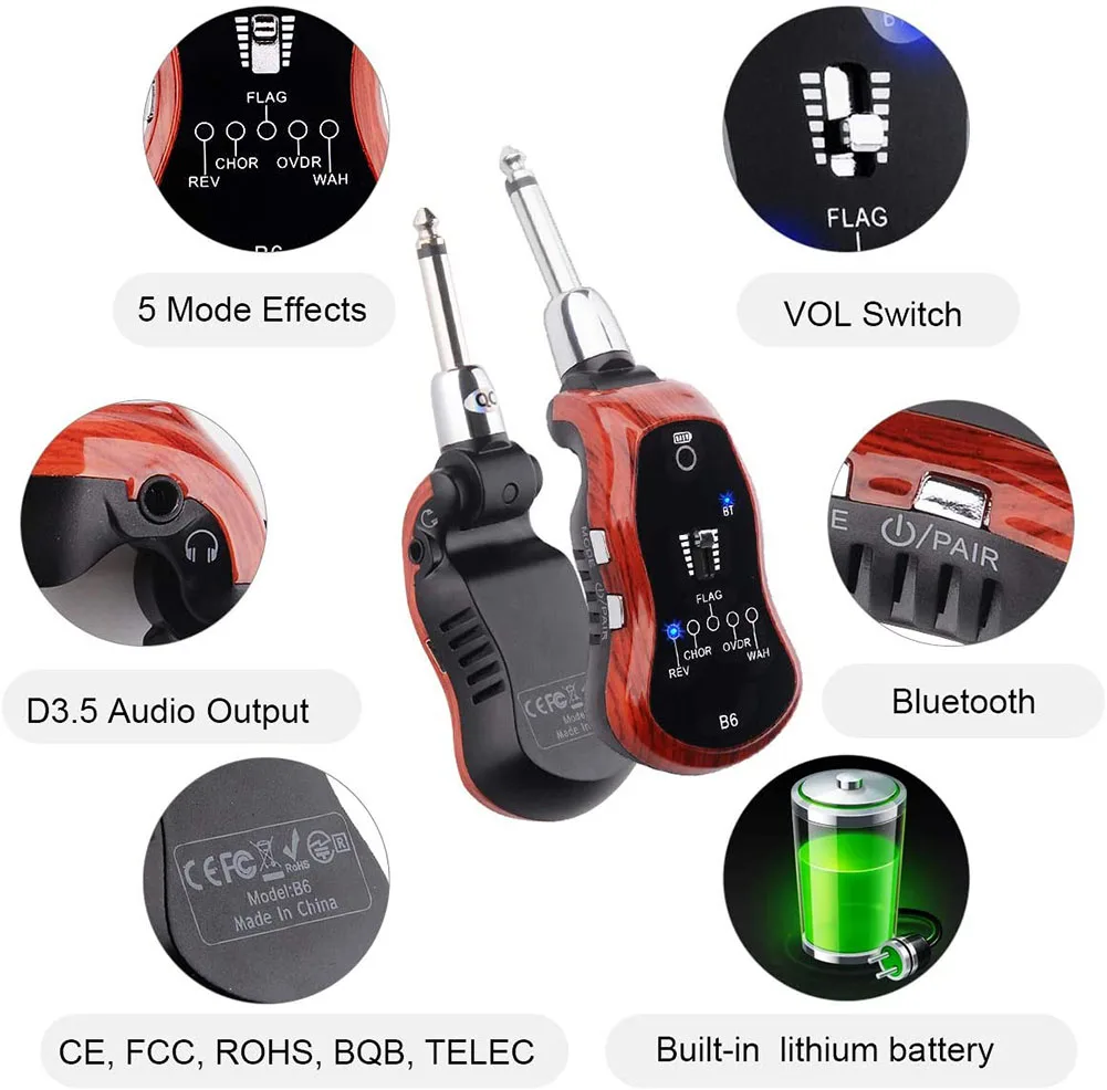 b6 bluetooth wiederaufladbare elektrische gitarre kopfhörer mini verstärker mit 5 effekte gitarre kopfhörer amp gitarre kopfhörer