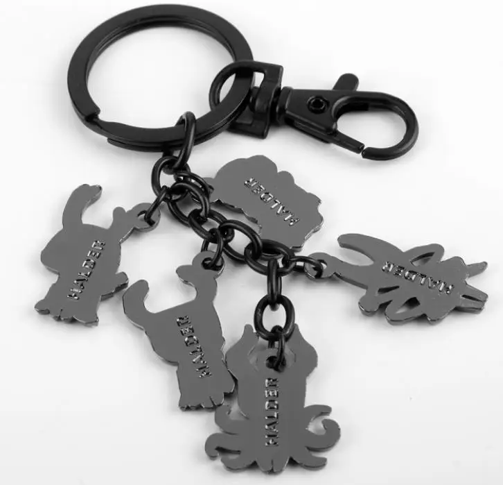 

1pc New Cool Hollow Knight Cartoons Metal Keychain Bag Pendant Car Keyholder Gift Key Chain for Men Boys Gift Figure Toys Gift