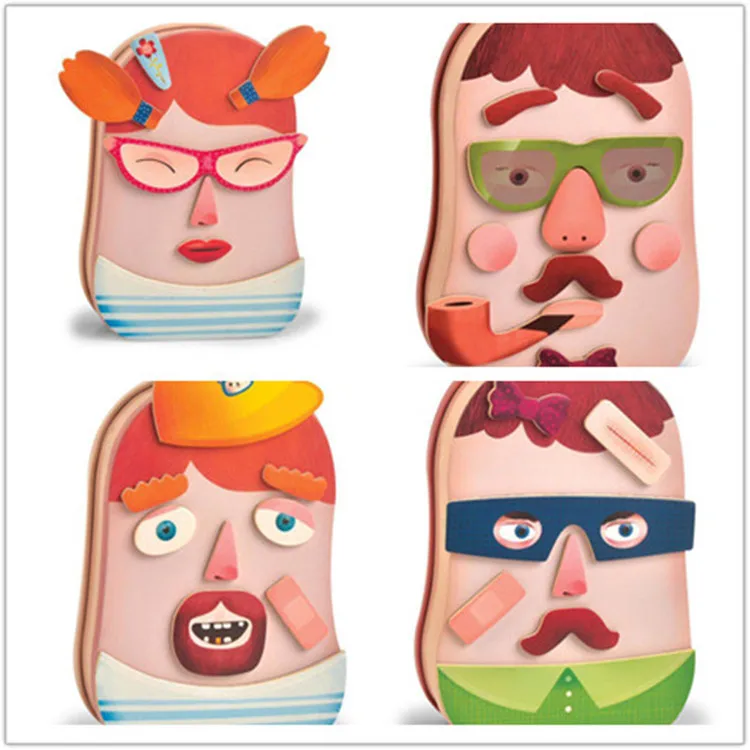 Детский креативный Пазл Crazy Face рождественский подарок обучающие игрушки для