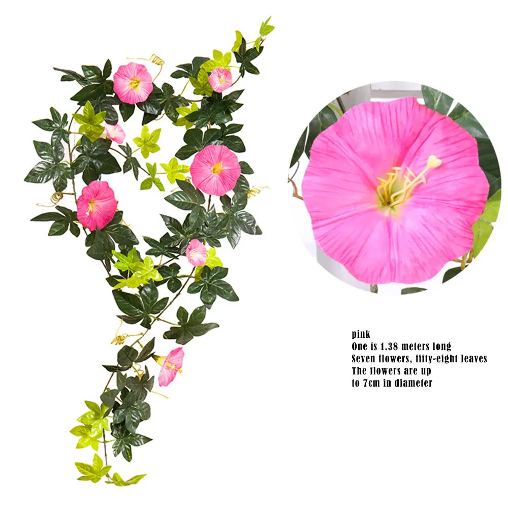 Моделирование Morning Glory ротанга декоративный искусственный цветок Крытый для труб