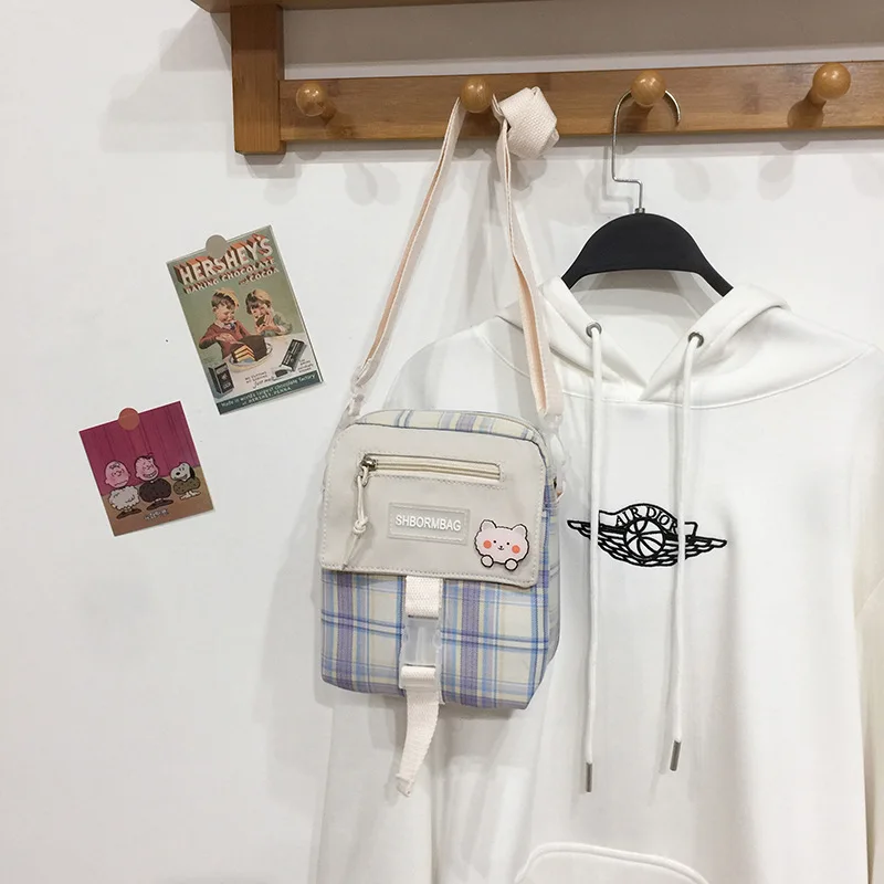 

Donut Soft Girl Canvas Messenger Bag 2021 New Girl Shoulder Bag Fashion Wild Ins Mobile Phone Bag