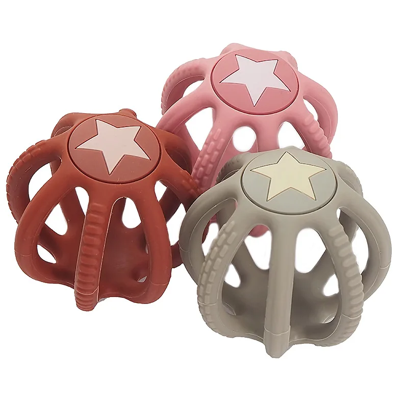 Chenkai 10PCS BPA Free Silicone Ball 3D Stereo Teethers Sensory Chewing Pacifier DIY Baby Necklace Pendant Teething Toys | Украшения и