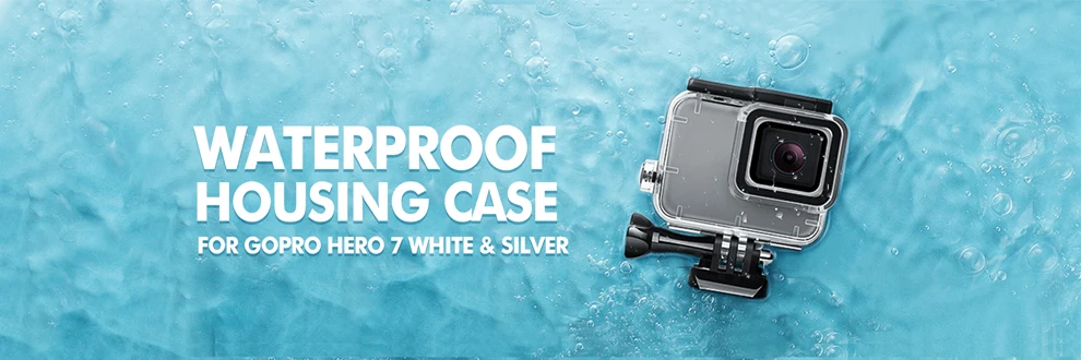 Водонепроницаемый чехол для съемки, набор аксессуаров, крепление для GoPro Hero 7, серебристо-белый корпус экшн-камеры для Go Pro Hero 7, аксессуары