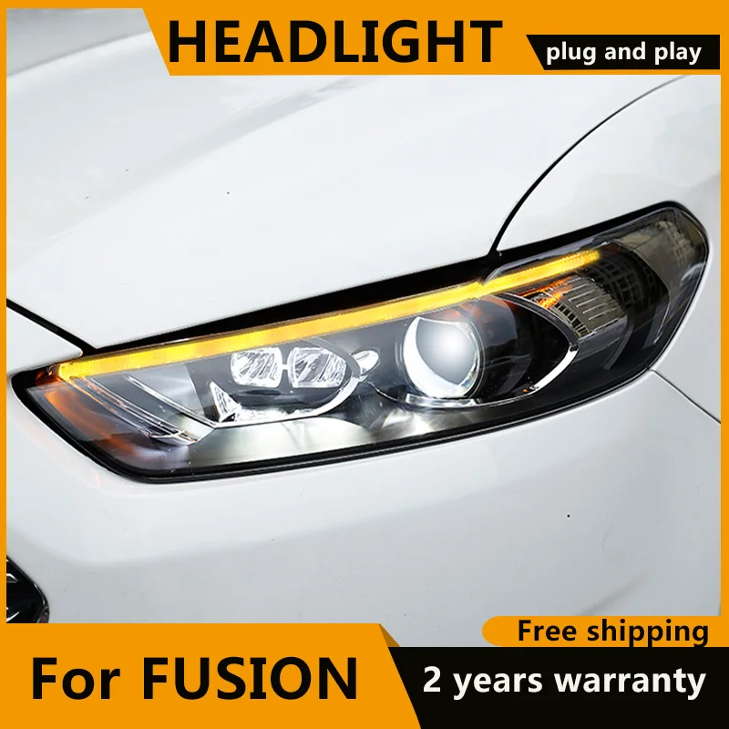 Автомобильный Стайлинг для Ford Mondeo 2013 2015 светодиодный налобный фонарь нового Fusion