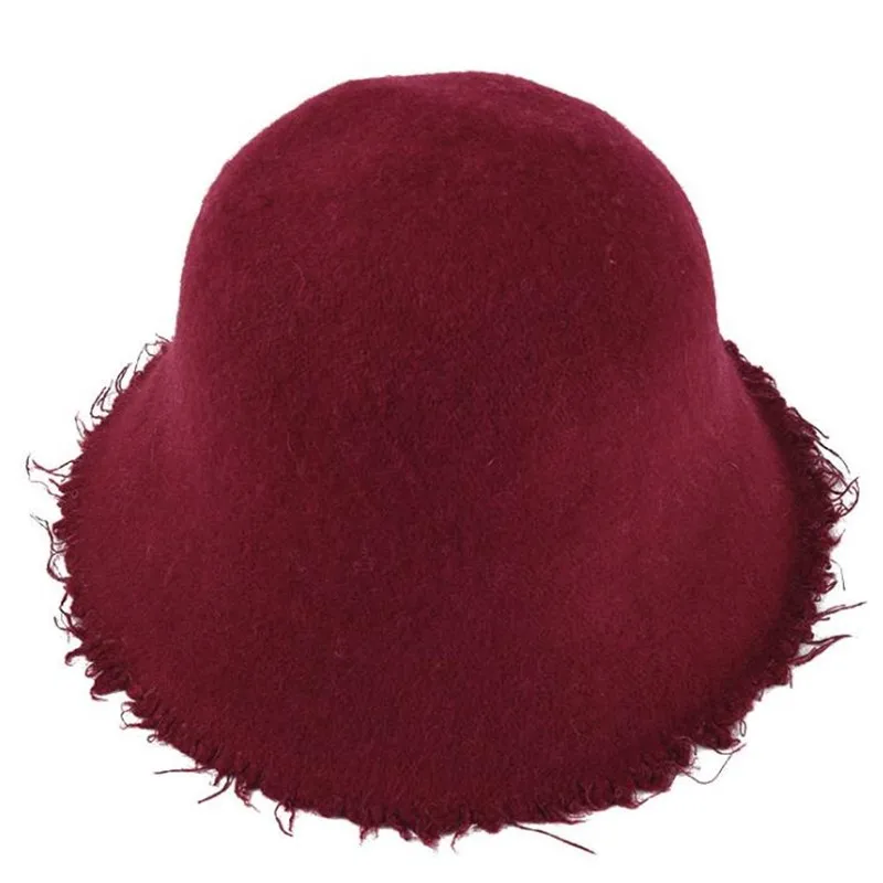 SILOQIN Trend Autumn Winter Fashion Wool Bucket Hat Elegant Women's Retro Sombrero Thermal Leisure Brands Hats Panama Ladies Cap