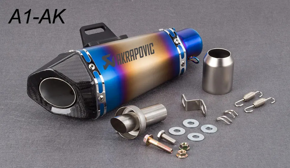 51 мм Akrapovic мотоцикл глушитель выхлопной трубы Малый шестиугольный выхлопной Yoshimura для R6 FZ8 DUKE390 R25