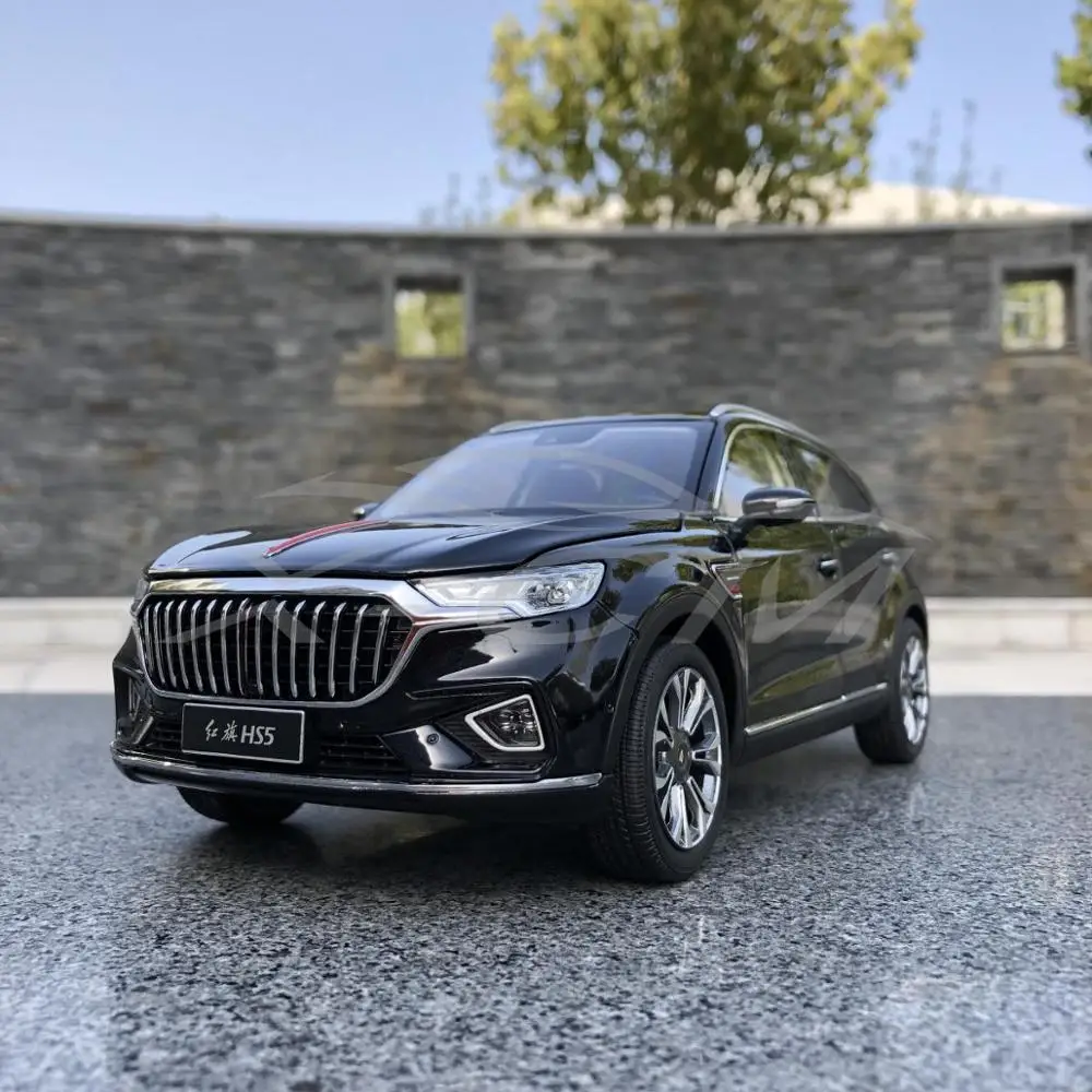 Литая под давлением модель автомобиля век Дракон Hongqi HS5 SUV 1:18(черный)+ маленький подарок