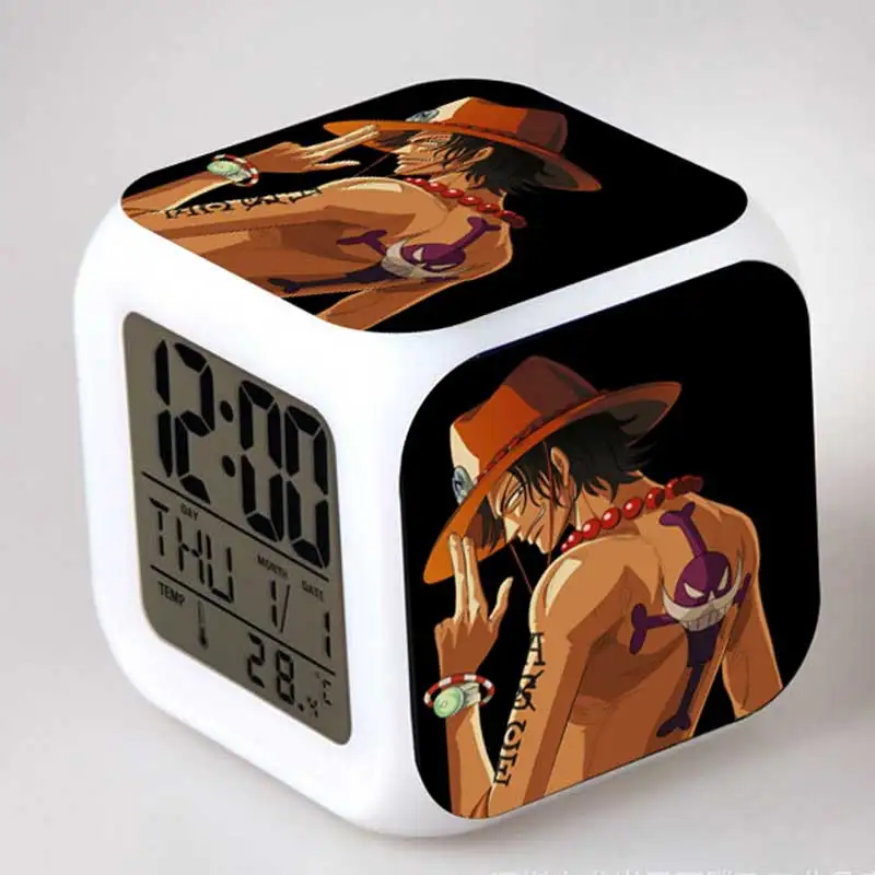 Аниме Luffy фигурки juguetes будильник светодиодный красочный сенсорсветильник свет