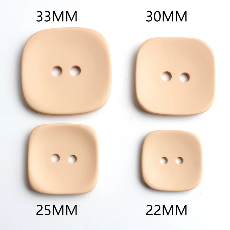 Черные пуговицы из смолы 6 шт. декоративные квадратные с 2 отверстиями для одежды