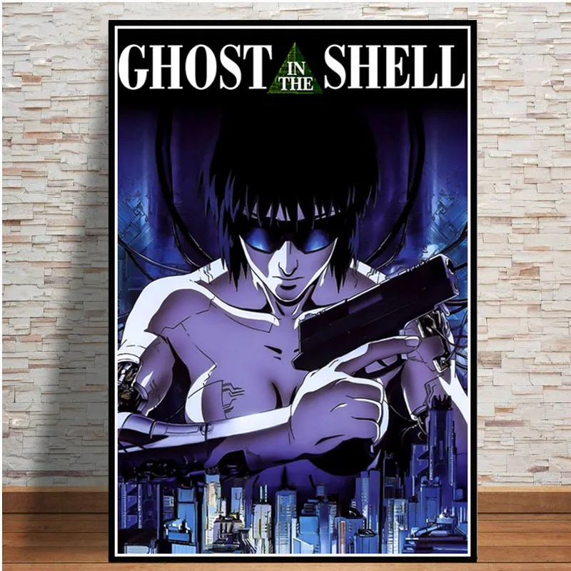 Poster And Prints Hot Ghost In The Shell Fight Police Japan Anime Art Paintings Canvas Wall Pictures For Living Room Home Decor