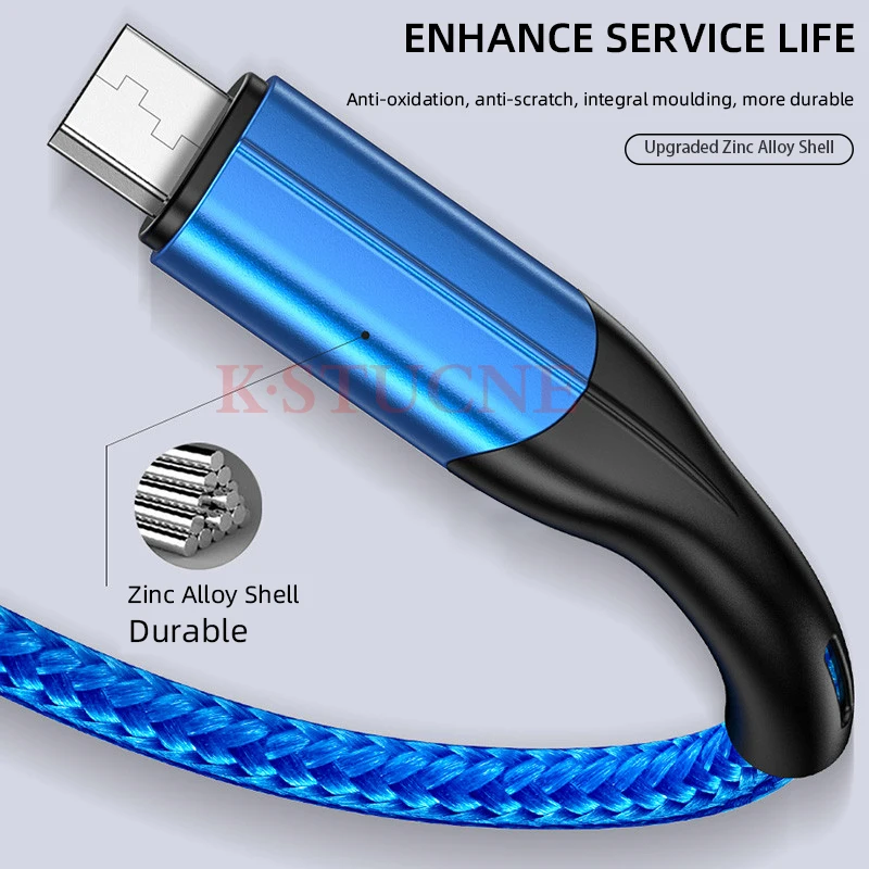 KSTUCNE Micro USB кабель зарядное устройство для samsung Galaxy S7 Быстрая зарядка мобильного телефона зарядное устройство Шнур для huawei Планшета USB кабель провод