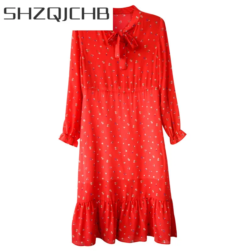

SHZQ Summer Dress Women Elegant Real Silk Dresses Ladies Vintage Beach Evening Party Dresses Korean Long Print Vestidos 68811