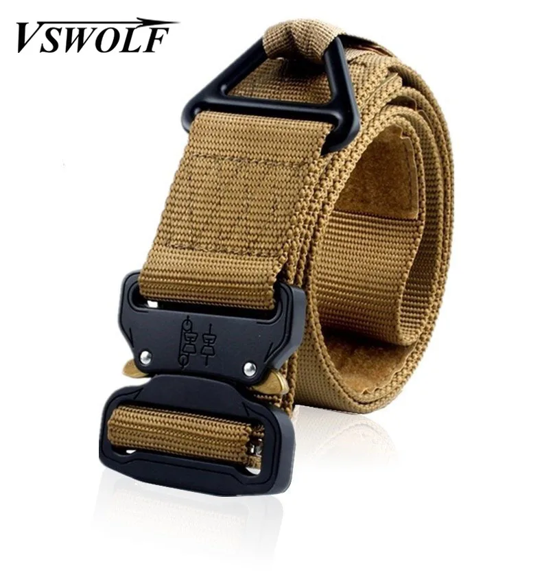 Ремень нейлоновый тактический Мужской 120 см с автоматической металлической