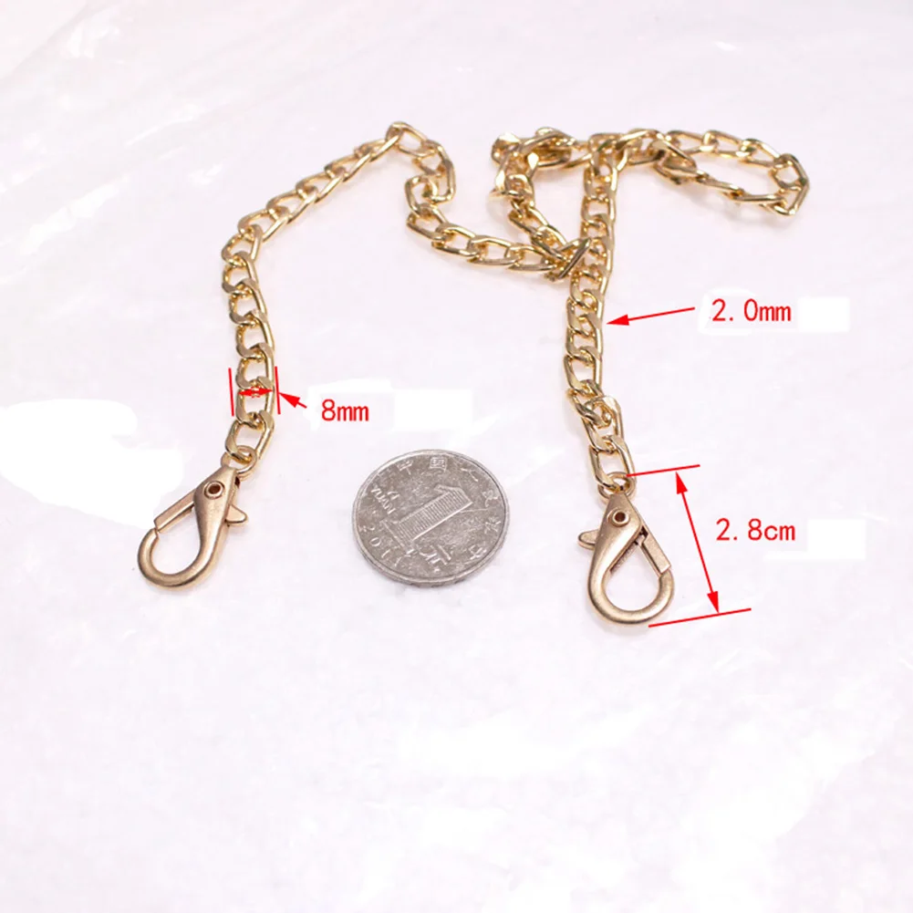 

New 120cm Handbag Metal Chains Shoulder Bag Strap DIY Purse Chain Gold Silver Bag Handles Bag Accessories Chain 2021 Zinc Alloy