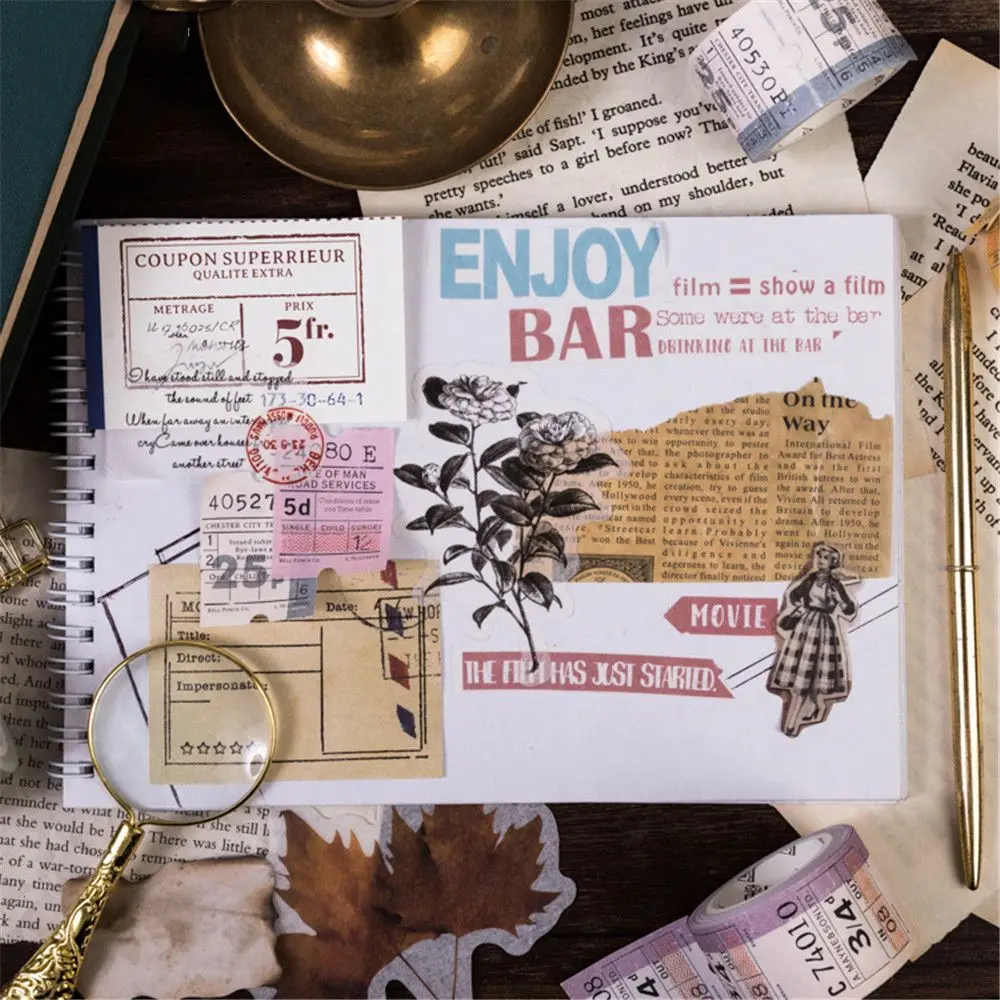 1 рулон васи лента винтажная британская серия билетов Kawaii Канцелярские