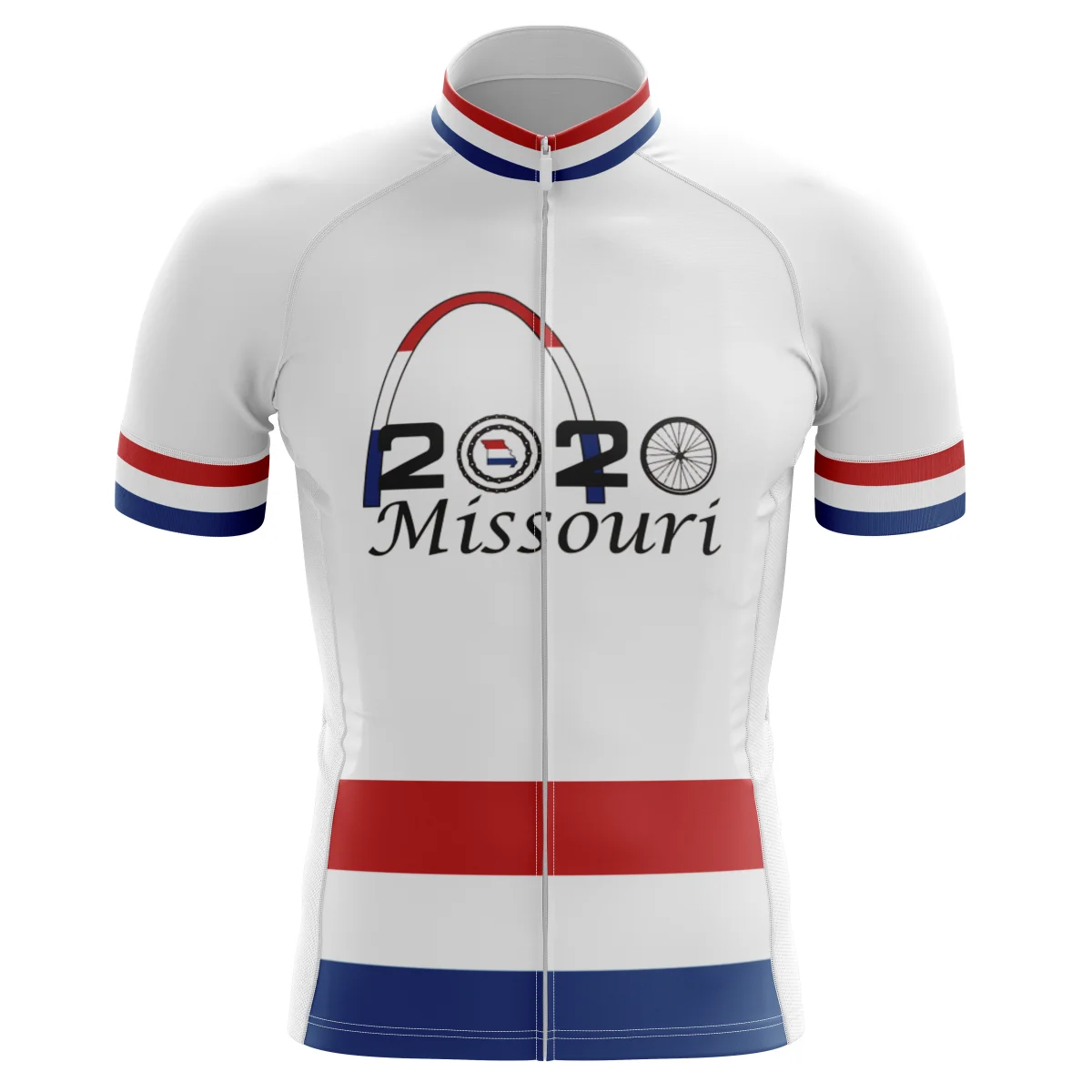 

2021 белая велосипедная футболка для Миссури, женская футболка в полоску для велосипедной команды